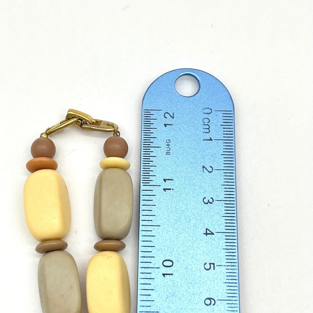 Napier Chunky Bead Necklace Earth Tones Statement Toggle Clasp - Picture 5 of 5